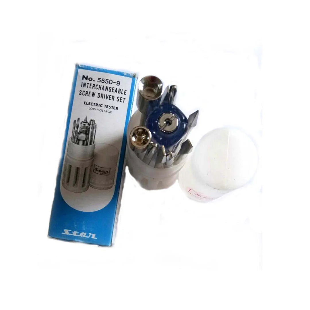Interchangeable Screwdriver Set with Electric Tester