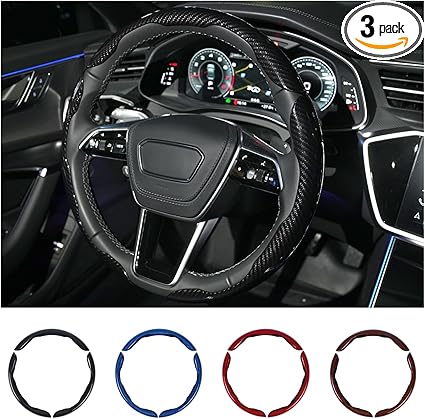 Car Steering Wheel Cover Grip Set