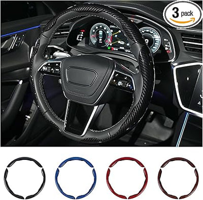 Car Steering Wheel Cover Grip Set