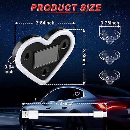 Heart-Shaped LED Car Light