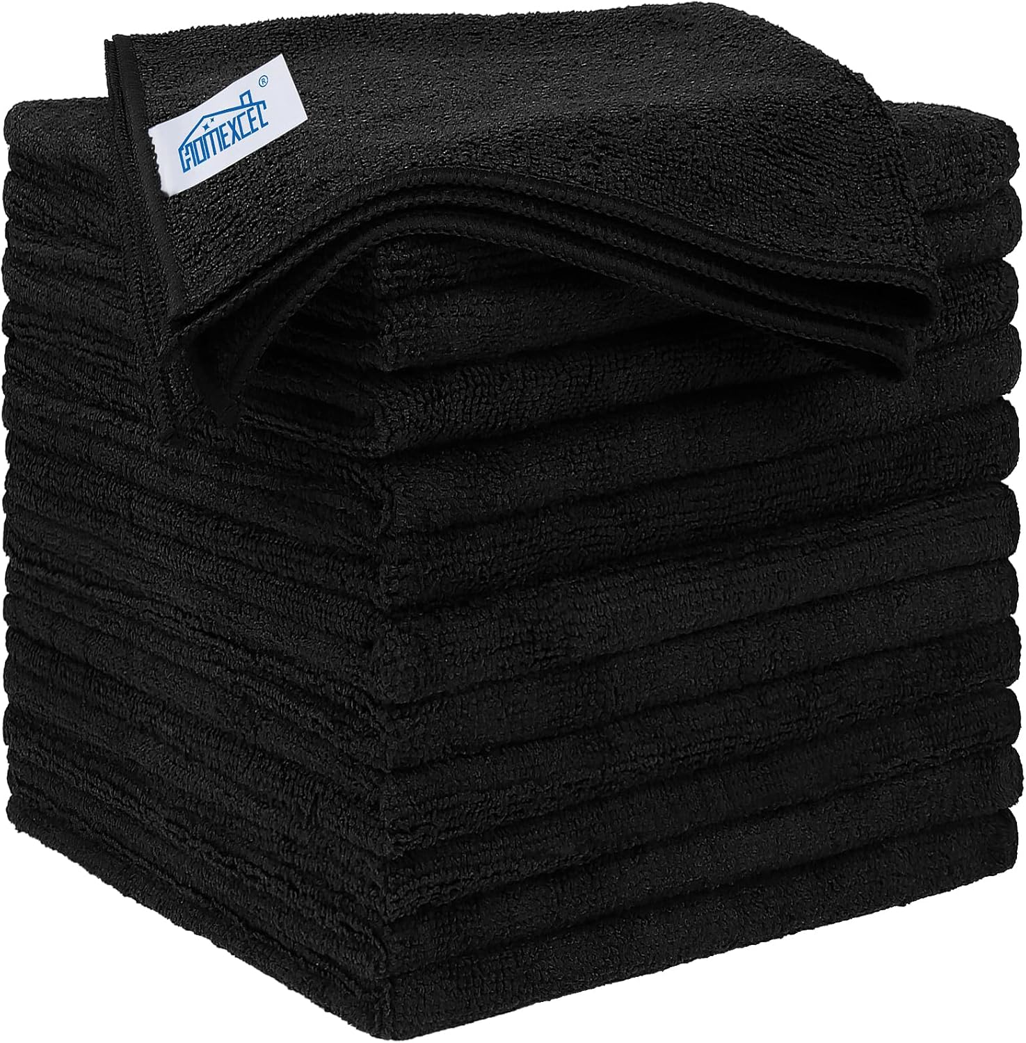 Premium Black Microfiber Car Cleaning Towels